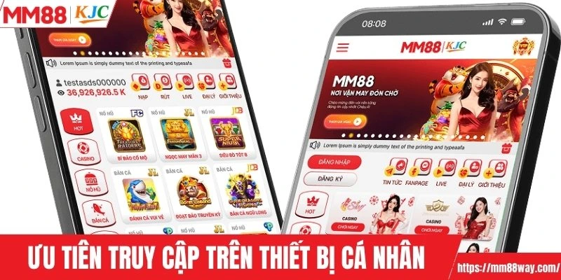 Hội viên ưu tiên truy cập trên thiết bị cá nhân