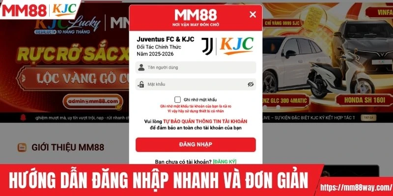 Hướng dẫn đăng nhập nhanh và đơn giản