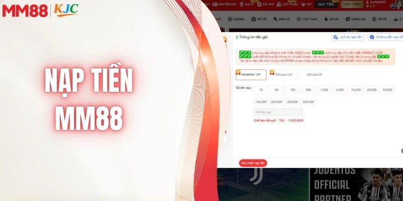 Nạp tiền mm88